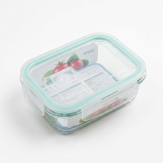 Glass Rectangular Tupperware 410 ml